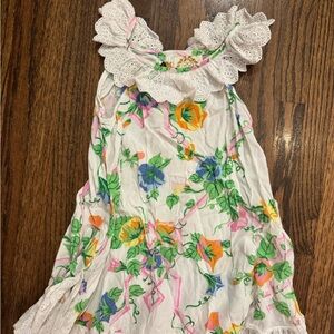 The Beaufort Bonnet Company Yellow and Green Ruffled Tiered Sundress